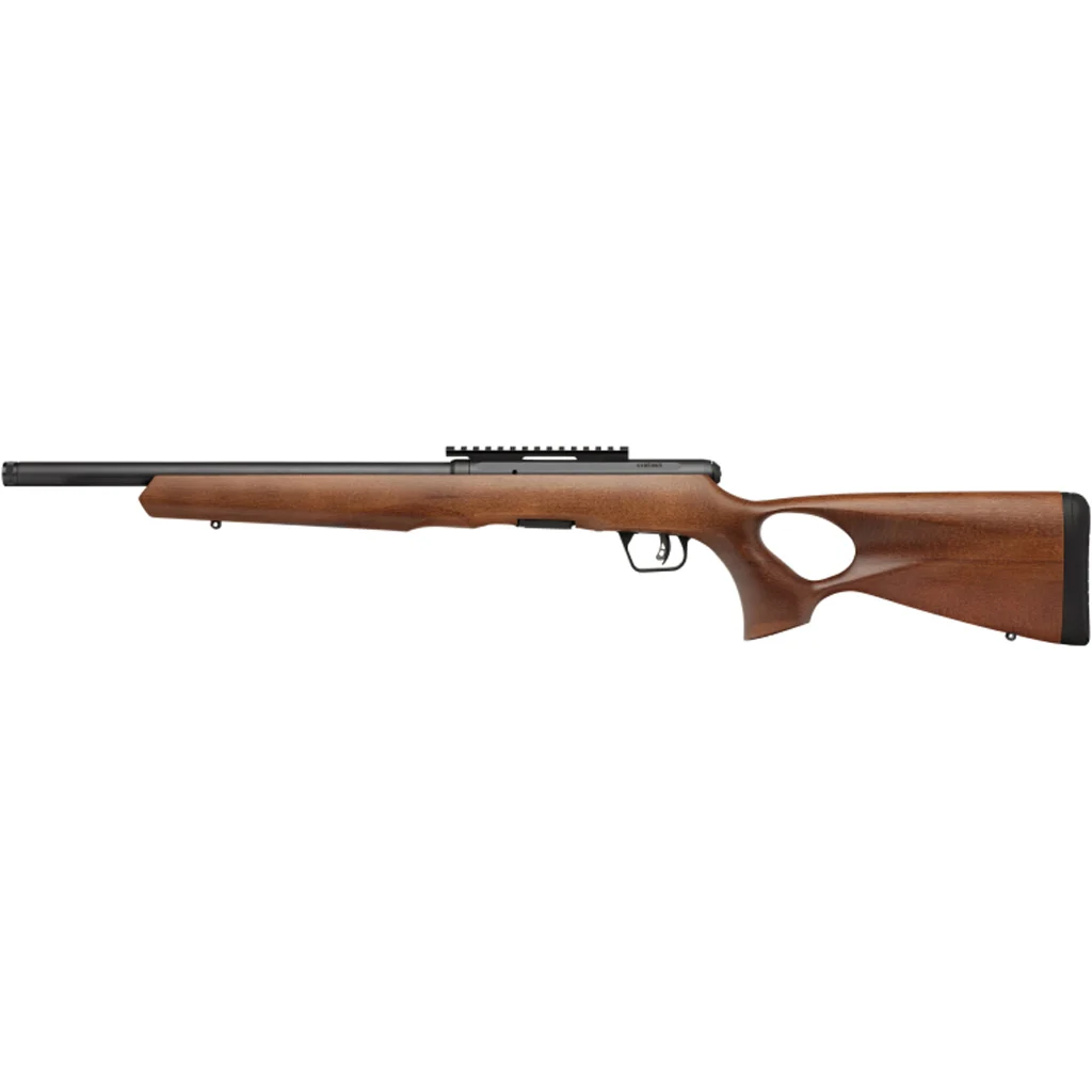 Savage B22 Timber Thumbhole Rifle 22 LR 18 in. Wood 10 rd - Image 2