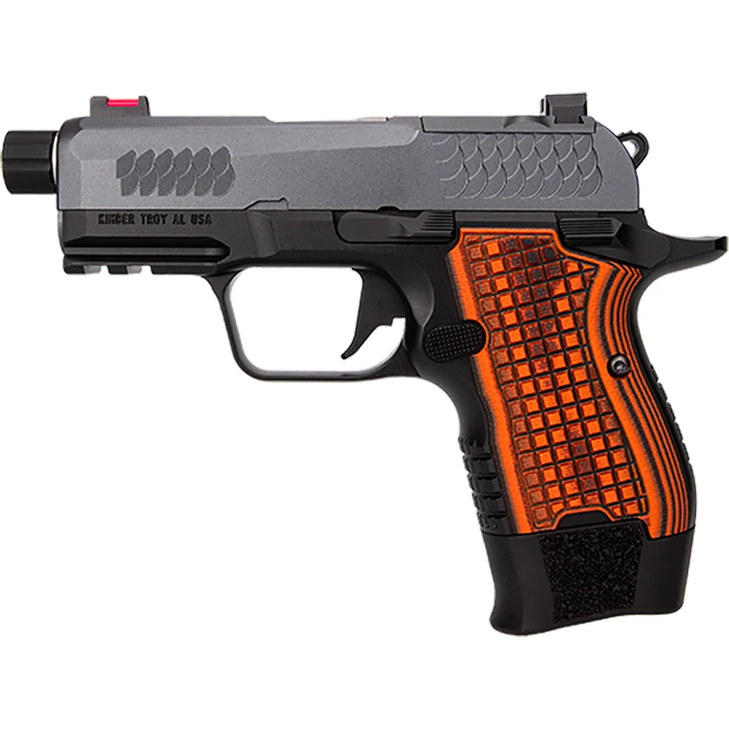 Kimber CDS9 Pistol 9 mm Black Slide / Grey Frame 13 rd. Orange Grips - Image 2