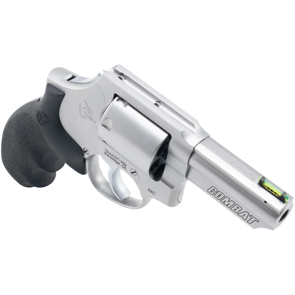 Taurus 66 Combat Revolver 357 Mag 3 in. Matte Stainless Optic Ready 6 rd - Image 2