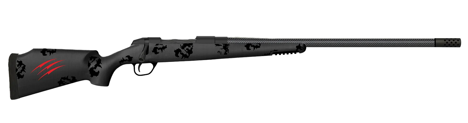 Fierce Firearms FCTRG280AI24BBO CT Rage  280 Ackley Improved 3+1 24" Carbon Fiber C3 Carbon Fiber Barrel Black Cerakote Titanium Blackout Camo Fixed Fierce Tech C3 Stock Right Hand - Fierce Firearms