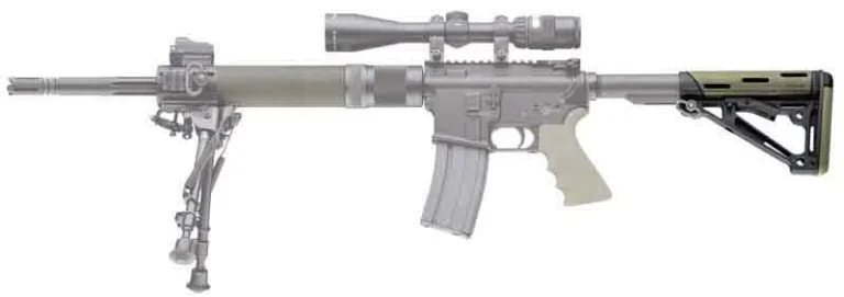 HOGUE AR-15 COLLAPSIBLE STOCK - OD GREEN RUBBER COMMERCIAL