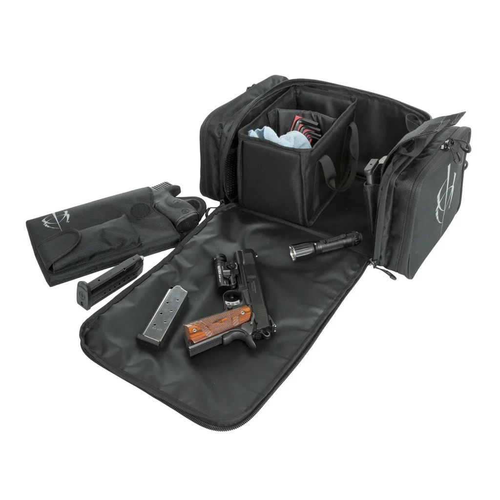 BlackHeart Respondent Range Bag with Ammo Carrier & Pistol Sleeve Black