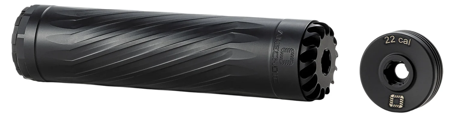 Anechoic X223B Anechox 223  223/5.56mm/22-250Rem Black Stainless Steel/Titanium 1 3/8"x24 w/ 1/2"x28 DTA - ANECHOIC Suppressors