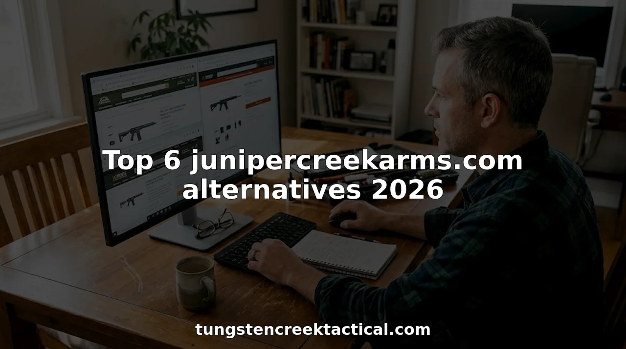 Firearm enthusiast comparing retailer alternatives online