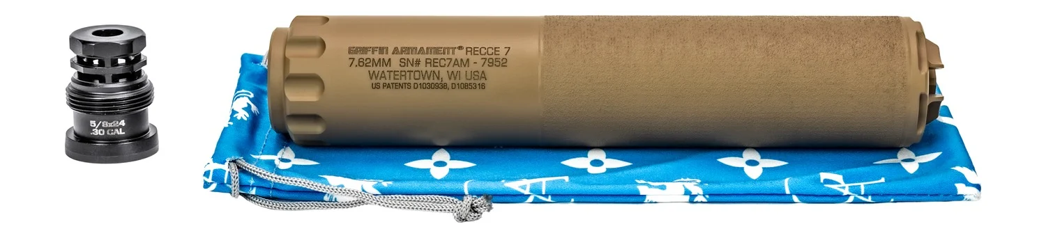 Griffin Armament GAREC7FDEAM-W 7 RECCE 7.62mm 1.50" Flat Dark Earth Stainless Steel - Griffin Armament
