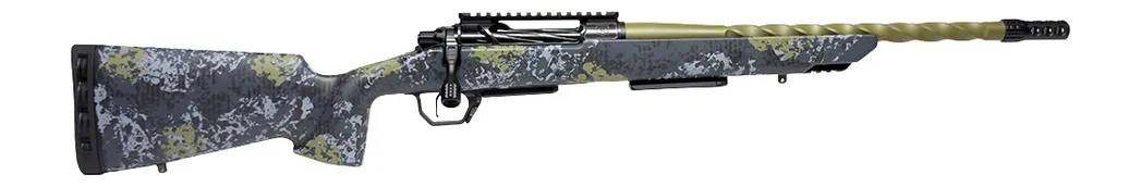 Horizon Firearms HRF-VE2-7PRC-22R Venatic 2 7mm PRC 22" Sage Green Spiral Fluted Threaded Barrel, Black DLC Receiver w/Picatinny Rail, Arca Rail Forend, Artic Moss Iota EKO X Carbon Fiber Stock - Horizon Firearms