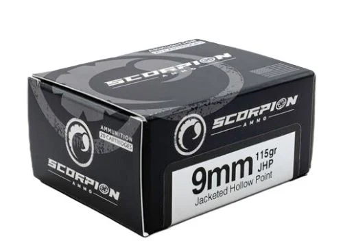 SCORPION 9MM LUGER - 115GR JHP 20RD 10BX/CS
