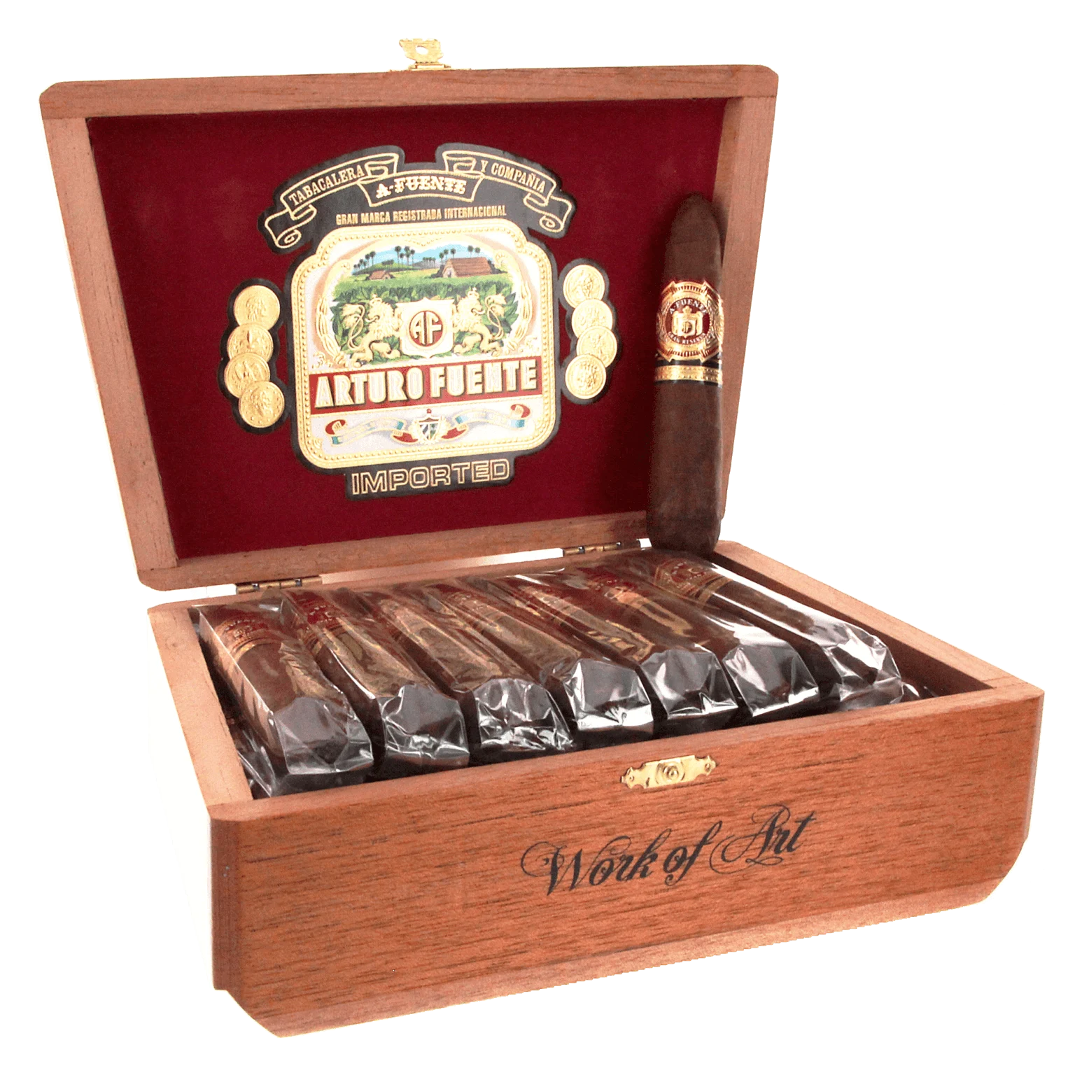 Arturo Fuente Hemingway Work of Art Natural cigars box of 25 Cameroon wrapper Dominican perfecto cigars