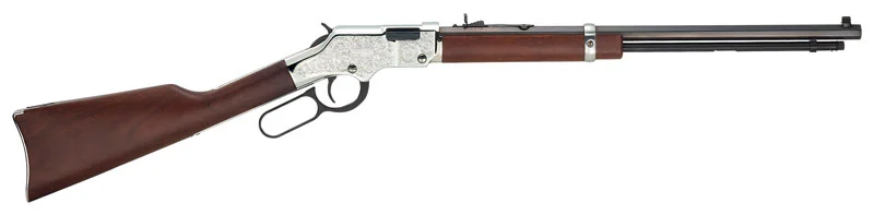 HENRY H4 SILVER EAGLE 22S/L/LR - 20" OCTAGON WALNUT ENGRAVED - Image 2