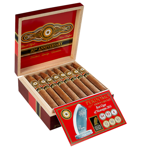 Perdomo 20th Anniversary Sun Grown Robusto cigars box of 24 Nicaraguan 5x56 premium cigars
