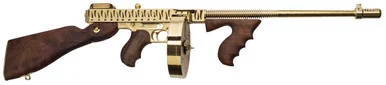 Auto-Ordnance Thompson T150DTGTS 1927A-1 Delux 16.5" .45 ACP 20+1/50+1 Gold w/ Tiger Stripe