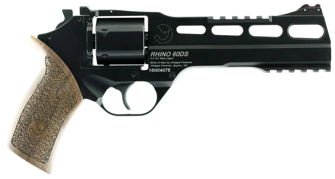 CHIAPPA FIREARMS RHINO 60DS 9MM 6" BLK ADJ